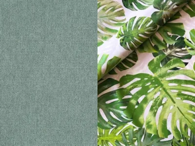 Detail produktu NABBI Aveza U L/P rohová sedačka u s rozkladom mentolová (Soro 34) / vzor (Jungle 32)