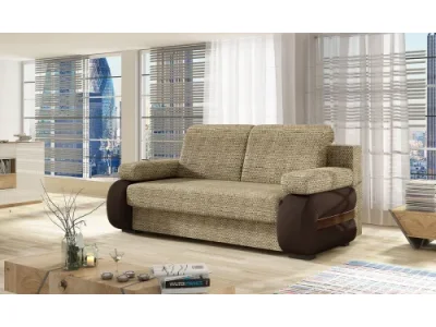 NABBI Limia rozkladacia pohovka cappuccino / tmavohnedá