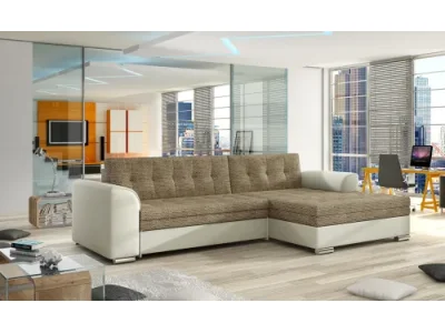 Detail produktu NABBI Caltanis P rohová sedačka s rozkladom cappuccino / béžová