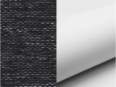 Detail produktu NABBI Ferol P rohová sedačka s rozkladom a úložným priestorom čierna (Berlin 02) / biela (Soft 17)