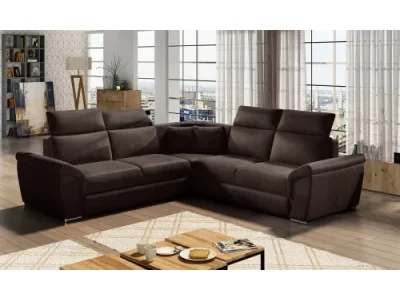 Detail produktu NABBI Feraro L/P rohová sedačka s rozkladom a úložným priestorom tmavohnedá