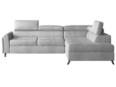 Detail produktu NABBI Korense P rohová sedačka s rozkladom a úložným priestorom svetlosivá (Monolith 84)