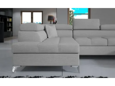 Detail produktu NABBI Enrico U P rohová sedačka u s rozkladom a úložným priestorom tmavohnedá / hnedá