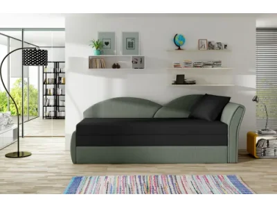 NABBI Arco P rozkladacia pohovka čierna / sivá