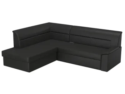 Detail produktu NABBI Estrela L rohová sedačka s rozkladom a úložným priestorom čierna