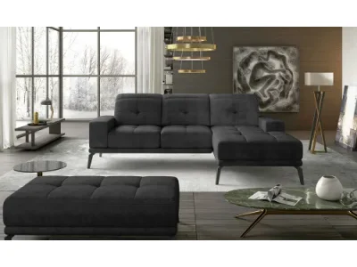 NABBI Tirreno P rohová sedačka čierna (Dora 96)