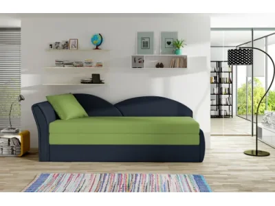 NABBI Arco L rozkladacia pohovka zelená / tmavomodrá