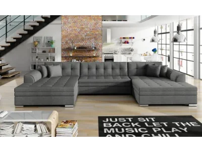 NABBI Valver U L/P rohová sedačka u s rozkladom sivá (Sawana 05)