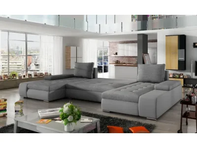 Detail produktu NABBI Melfi L/P rohová sedačka u s rozkladom a úložným priestorom čierna (Sawana 14) / biela (Soft 17)