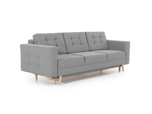 NABBI Aveza 3F rozkladacia trojsedačka s úložným priestorom svetlosivá