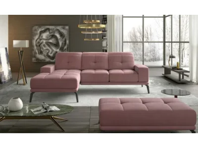 NABBI Tirreno L rohová sedačka ružová