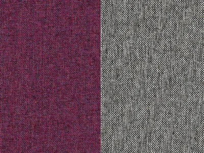 Detail produktu NABBI Otelo L rohová sedačka s rozkladom a úložným priestorom tmavoružová (Lars 68) / sivá (Lars 98)