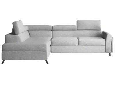 Detail produktu NABBI Korense L rohová sedačka s rozkladom a úložným priestorom svetlosivá (Sawana 21)