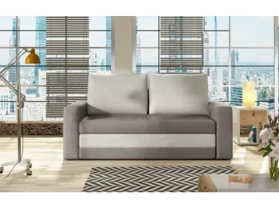 NABBI Wilo rozkladacia pohovka s úložným priestorom sivá / svetlosivá