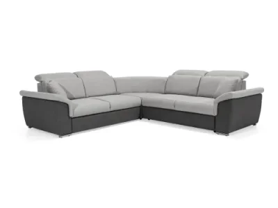 Detail produktu NABBI Feraro L/P rohová sedačka s rozkladom a úložným priestorom svetlosivá / sivá