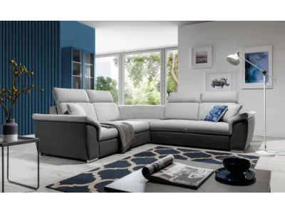 Detail produktu NABBI Feraro L/P rohová sedačka s rozkladom a úložným priestorom svetlosivá / sivá