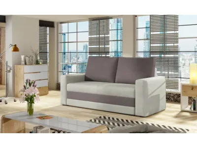 NABBI Wilo rozkladacia pohovka s úložným priestorom svetlosivá / sivá