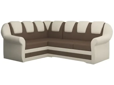 Detail produktu NABBI Latino II L rohová sedačka s rozkladom a úložným priestorom hnedá / béžová