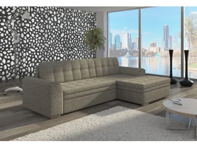 NABBI Caltanis P rohová sedačka s rozkladom sivá (Berlin 01)