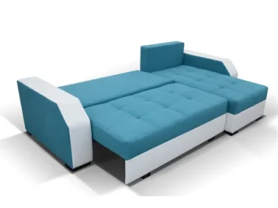 Detail produktu NABBI Asti L/P rohová sedačka s rozkladom a úložným priestorom cappuccino / tmavohnedá