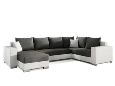 Detail produktu NABBI Mariano P rohová sedačka u s rozkladom a úložným priestorom sivá (Sawana 05) / biela (Soft 17)