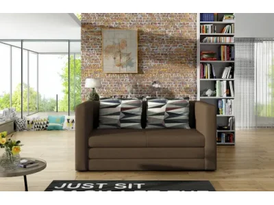 NABBI Nora rozkladacia pohovka hnedá / vzor