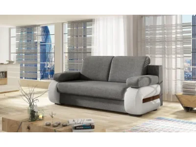 NABBI Limia rozkladacia pohovka sivá (Sawana 05) / biela (Soft 17)