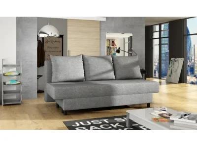 NABBI Almada rozkladacia pohovka s úložným priestorom svetlosivá