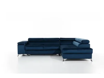 Detail produktu NABBI Enna P rohová sedačka s rozkladom a úložným priestorom svetlosivá (Sawana 21)