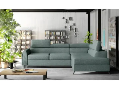 NABBI Korense P rohová sedačka s rozkladom a úložným priestorom mentolová (Cover 70)