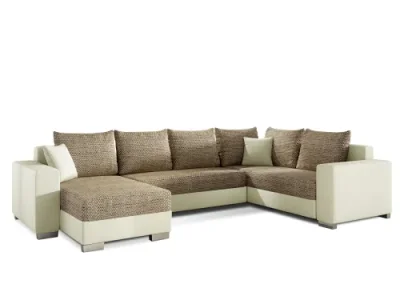 Detail produktu NABBI Mariano P rohová sedačka u s rozkladom a úložným priestorom cappuccino / béžová