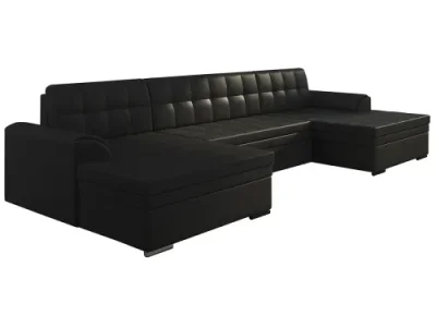 Detail produktu NABBI Valver U L/P rohová sedačka u s rozkladom čierna (Soft 11)