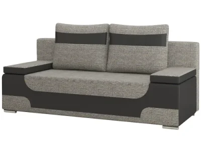 Detail produktu NABBI Aosta rozkladacia pohovka s úložným priestorom sivá (Berlin 01) / čierna (Soft 11)