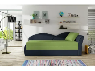 NABBI Arco P rozkladacia pohovka zelená / tmavomodrá