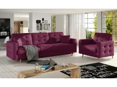 NABBI Aveza 3+1 rozkladacia sedacia súprava vínová