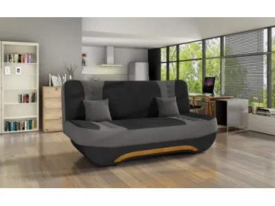 NABBI Ella II rozkladacia pohovka s úložným priestorom čierna / sivá