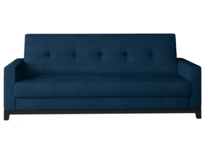 Detail produktu NABBI Soria rozkladacia pohovka s úložným priestorom tmavomodrá (Kronos 09) / orech