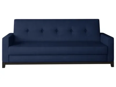 Detail produktu NABBI Soria rozkladacia pohovka s úložným priestorom tmavomodrá (Monolith 77) / orech