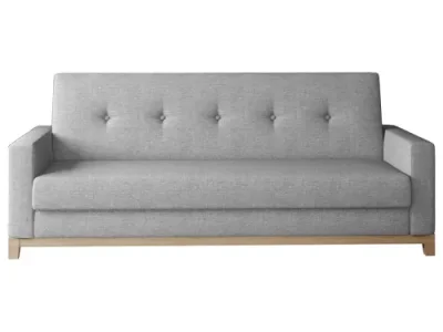 Detail produktu NABBI Soria rozkladacia pohovka s úložným priestorom svetlosivá (Sawana 21) / buk