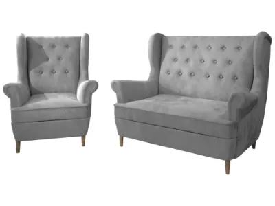 Detail produktu NABBI Aveiro 2+1 sedacia súprava svetlosivá (Monolith 84)