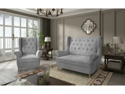 NABBI Aveiro 2+1 sedacia súprava svetlosivá (Monolith 84)