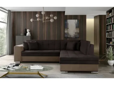 Detail produktu NABBI Pescara P rohová sedačka s rozkladom tmavohnedá / hnedá