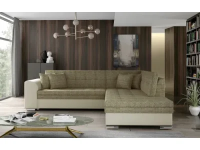 NABBI Pescara P rohová sedačka s rozkladom cappuccino / béžová