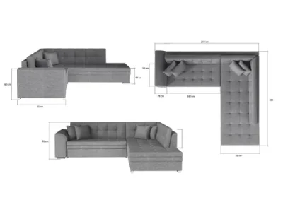 Detail produktu NABBI Pescara L rohová sedačka s rozkladom tmavozelená (Monolith 37)
