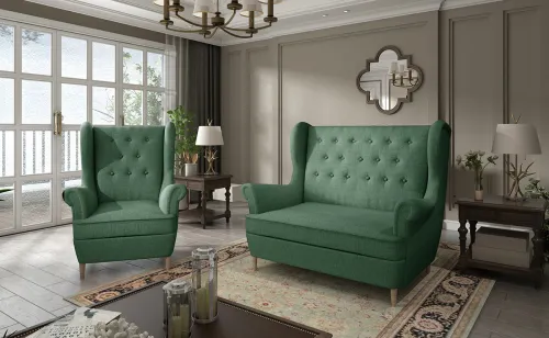 NABBI Aveiro 2+1 sedacia súprava zelená