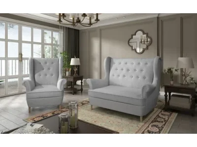 NABBI Aveiro 2+1 sedacia súprava svetlosivá (Sawana 21)