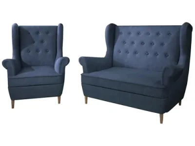 Detail produktu NABBI Aveiro 2+1 sedacia súprava modrá