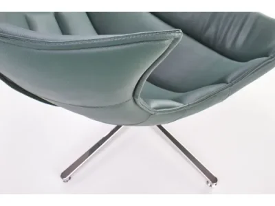 Detail produktu HALMAR Luxor dizajnové otočné kreslo tmavozelená