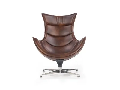 Detail produktu HALMAR Luxor dizajnové otočné kreslo tmavohnedá