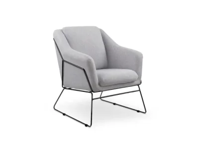 HALMAR Soft 2 kreslo svetlosivá / čierna